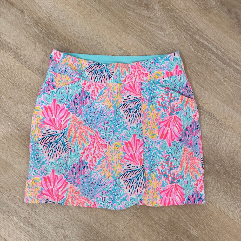 Lilly Pulitzer Luxletic Monica Skort Skirt Multi Splashdance Multi Size 6